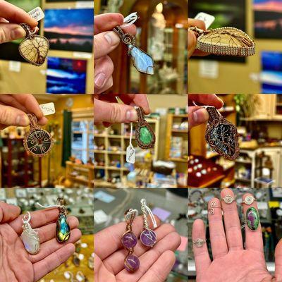 Handmade gemstone jewelry by a local artist!