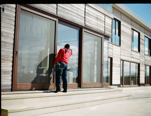 New construction window cleaning in Sagaponack