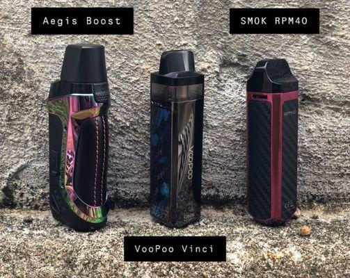 Aegis Boost, VooPoo Vinci, Smok RP40