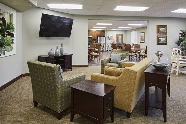 Second floor lobby of The Springs at Veranda Park