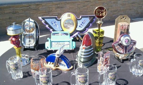 Hand made custom trophies for there annual car show!