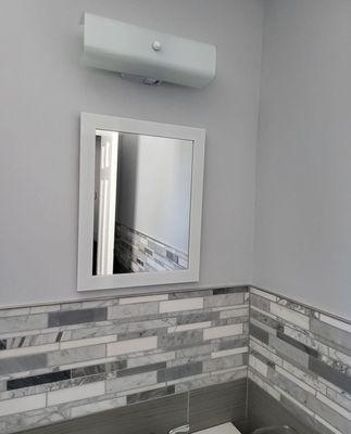 bathroom mirror installation