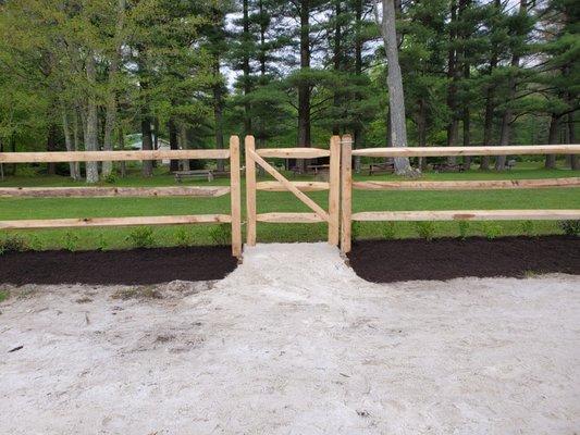 wooden rail fence