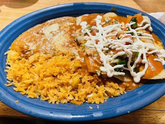 Enchilada, Rice & Beans (#36)