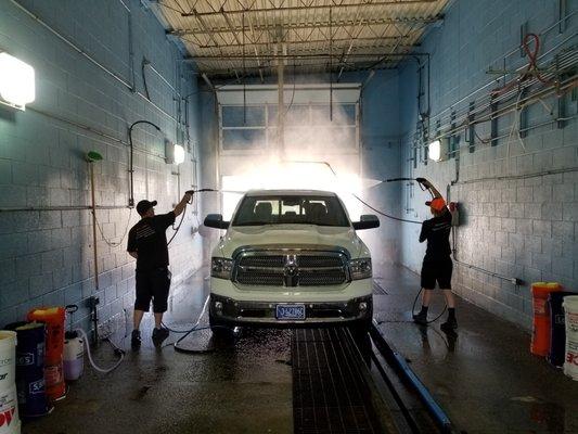 inside car wash