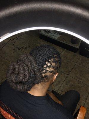 Loc updo (male)