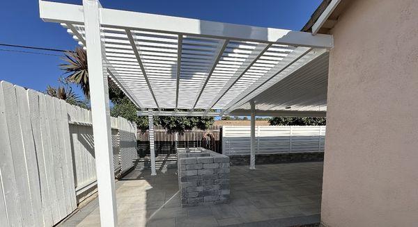 White vinyl patio cover