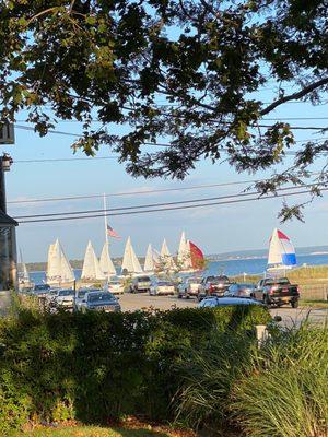 Wednesday Sailboat Races. View from Cottage Cove.