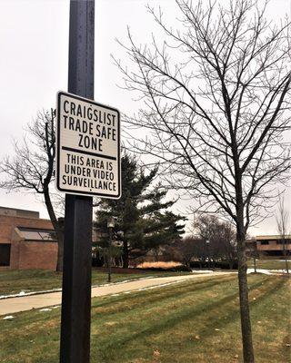 The Troy Police Station front parking lot is a monitored "safe zone" for transactions.