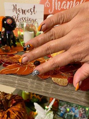 Love my nails! Halloween ready!