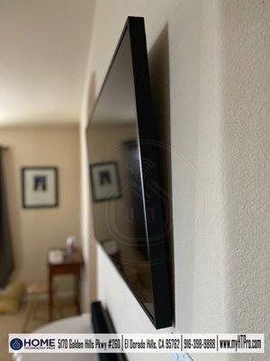 Frame TV with slight tilt