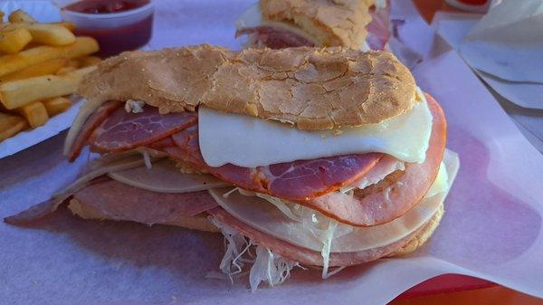 The godfather sub w/fries