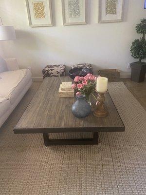 60" Thorndale Coffee Table Collection ~ Pottery Barn Beautiful Table, Reclaimed Wood & Iron. Perfect condition, gently used.