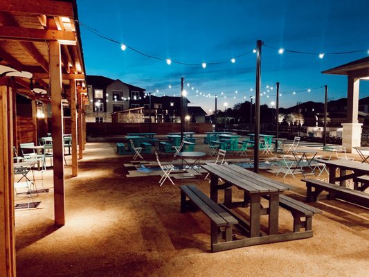 Beer Garden At Night