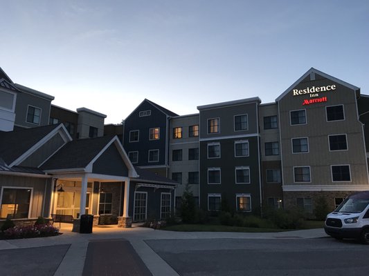 Hotel at dusk.