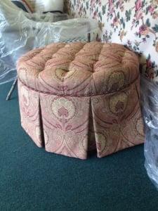 Ottoman with skirt