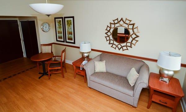 Recover in comfort -- see our private Medicare certified 2-room rehab suites