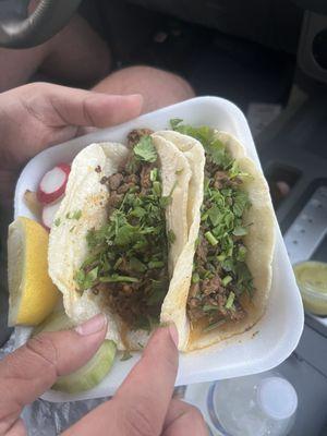 2 asadas tacos