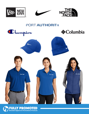 Embroidery, Screen Printing, Uniforms, Customized apparel. Make anyone that wears your brand proud with fully promoted.