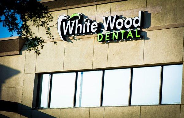 White Wood Dental Sign