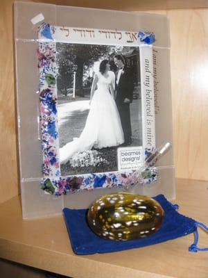 wedding glass picture frame