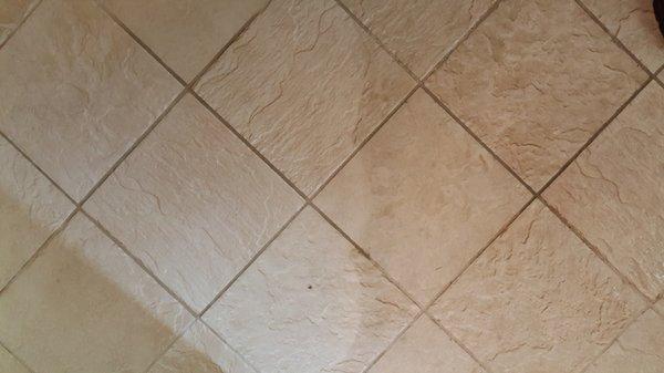 Before and After Tile Cleaning