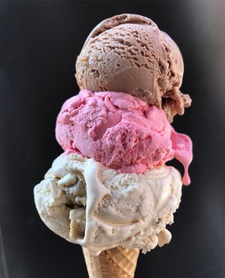 Peanut Butter Overload, Strawberry, Cookie Dough ($6)