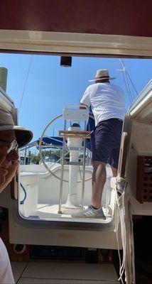 Looking out from down below the boat