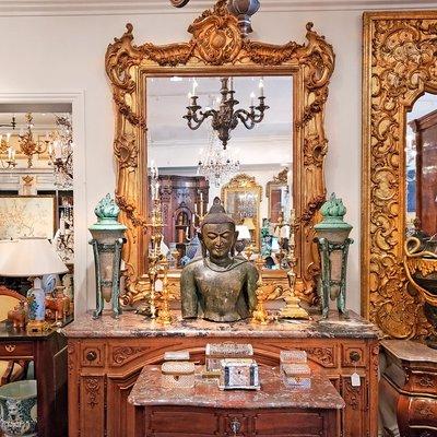 John Nelson Antiques south showroom at 719 N. La Cienega Blvd. Interior.