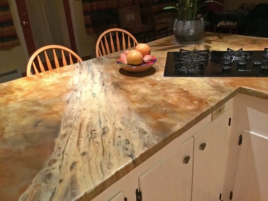 Littleton Kitchen after with yellow vein