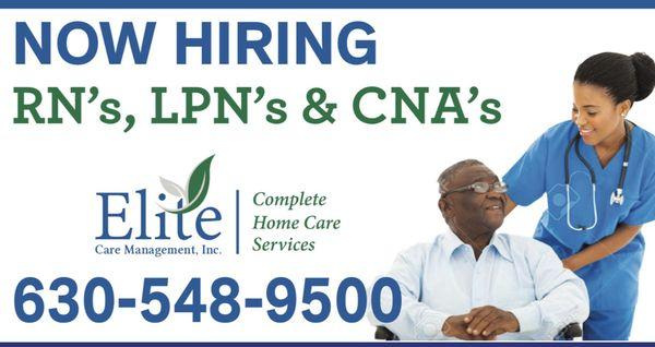 Now Hiring RN's,LPN's and CNA's for both locations. Call us now to learn great benefits we can offer!