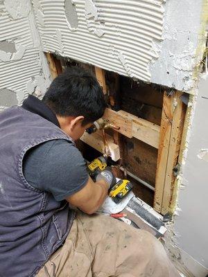 Changing out a shower valve