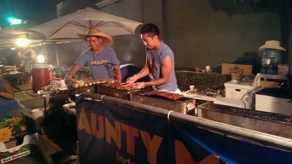 Corn and skewers were amazing at the 626 Night Market, Aug 31, 2013