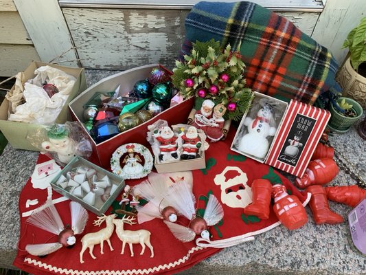 We look for vintage Christmas items all year!