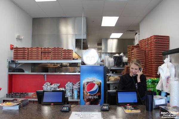 Front counter at Fox's Pizza Restaurant & Bar... #oceancitycool