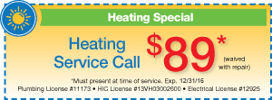 Save on your upcoming heating service call with our HVAC company specials!