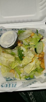 Large Salad with Blue cheese dressing