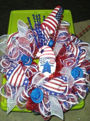 Fourth of July wreath