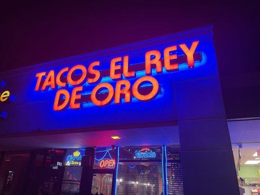 Their sign is awesome at night