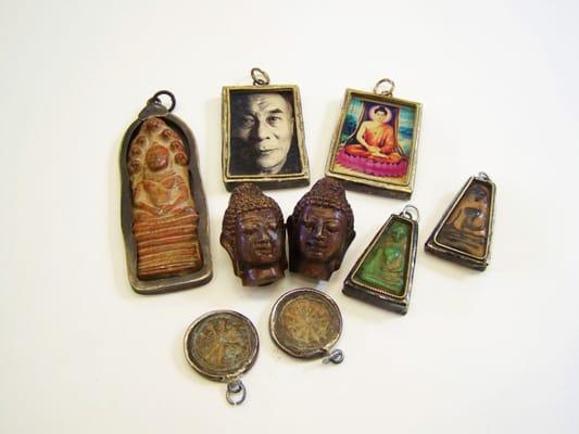 Buddha Pendants.  Namaste.