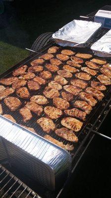 Pork chops from a catering job we did.