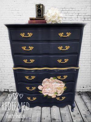 Tall Navy dresser 289