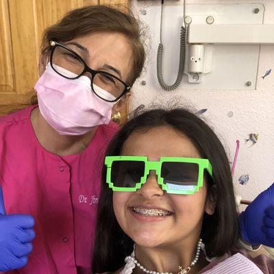 Dr. Jina with one of her patients. Our dentists have years of experience working with orthodontics.