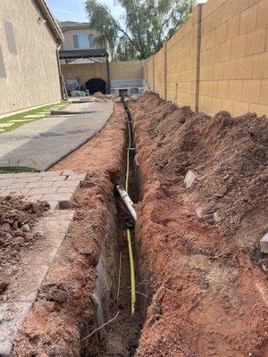 Residential gas line (before)