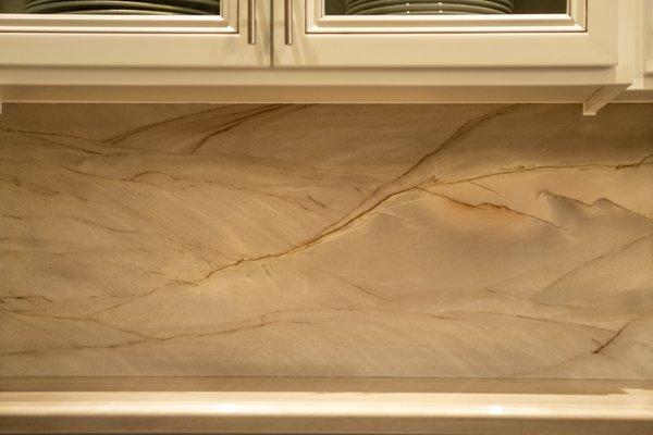 Full Backsplash Taj Mahal Quartzite