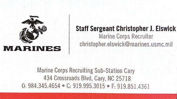 Great recruiter! Give him a call and see what the Marine Corps can do for you.