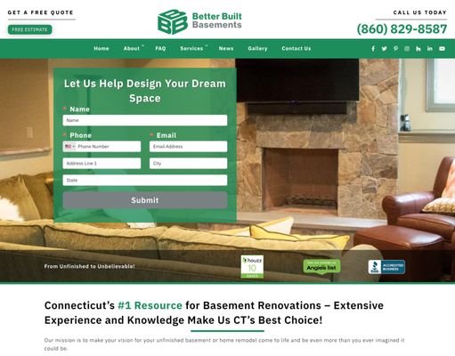 Website for Better Built Basements