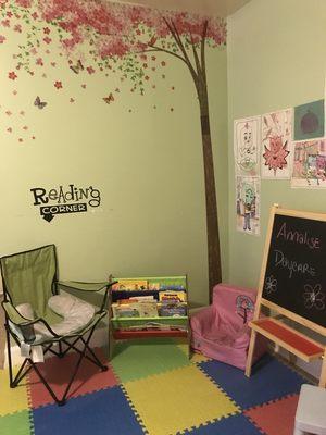 Our lovely peaceful reading corner