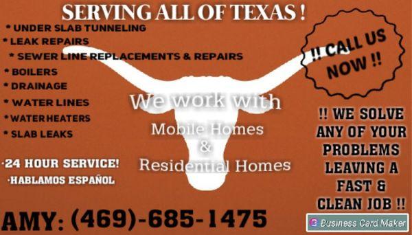 HEY IF YOUR EVER NEEDING WORK DONE FOR LEAK REPAIRS WERE FAMILY OWNED COMPANY SPECIALIZING IN ALOT !