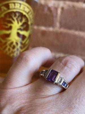 A beautiful Amethyst to replace my old wedding ring